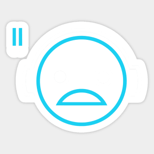 Scared Music Icon Sticker